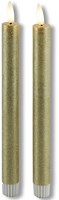 Countryfield bougies LED de table rustiques or 24cm 2 pièces - éclairage d'ambiance
