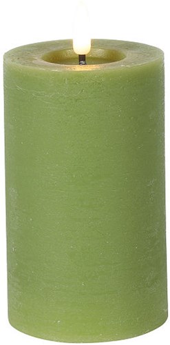 Countryfield bougie LED rustique verte 7,5x12,5cm décoration