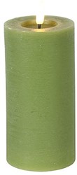 Countryfield bougie LED pilier rustique vert clair 15 cm - décoration chaleureuse