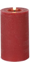 Countryfield bougie LED pilier rustique rouge 12,5cm décoration lumière d'ambiance