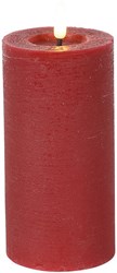 Countryfield bougie LED pilier rustique rouge 15cm - éclairage d'ambiance