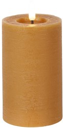 Countryfield bougie LED pilier rustique ambre 7,5x7,5x12,5cm - lumière d'ambiance