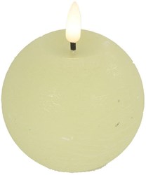 Countryfield bougie boule LED - éclairage d'ambiance 8x8x9,5cm crème