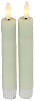 Countryfield bougies LED de table - 15cm crème - lot de 2 - éclairage d'ambiance