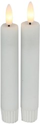 Countryfield bougies LED de table blanches 15cm 2 pièces - éclairage d'ambiance