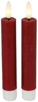 Countryfield lot de bougies LED dîner rouge 15cm avec télécommande