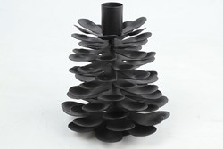 Countryfield bougeoir jouet pomme de pin Sven noir 15 cm décoratif