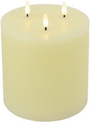 Countryfield bougie pilier LED - bougie décorative 15x15x17,5cm crème