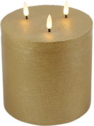 Countryfield bougie LED pilier or 15x15x17,5cm jouet décoratif