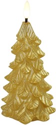 Countryfield bougie sapin de Noël LED or 17,5cm - éclairage d'ambiance