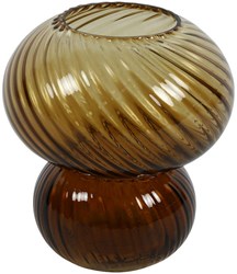 Countryfield Vase Galena Dekoration braunes Glas 17,5x17,5x19cm