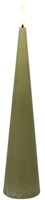 Countryfield bougie jouet LED cône rustique beige 25cm décorative
