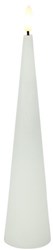 Countryfield bougie LED jouet cône rustique blanc 25cm décoratif