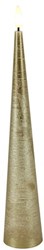 Countryfield bougie LED jouet cône rustique or 29,5cm décoration