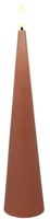 Countryfield bougie LED jouet cône rustique 25cm rose décoration