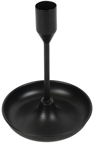 Countryfield bougeoir LED noir 11x11x15cm décoration plastique