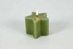 Countryfield bougie LED étoile S lumière décorative vert clair 10x10,5cm