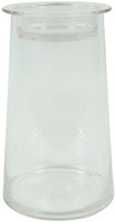 Countryfield bocal décoratif en verre Hanny avec couvercle - design moderne 14x14x23,5 cm