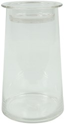 Countryfield bocal décoratif en verre Hanny avec couvercle - design moderne 14x14x23,5 cm