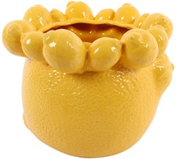 Countryfield pot de fleurs Lemon jaune céramique 23,5x23,5x19cm décoration