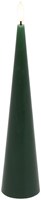 Countryfield bougie LED conique rustique décoration jouet 25cm vert