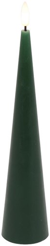 Countryfield bougie LED conique rustique décoration jouet 25cm vert