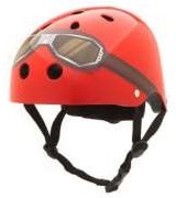 Red goggle CoCo1 M Coconuts rode fietshelm met bril