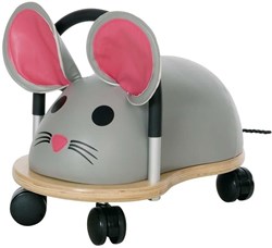 Wheelybug Laufauto Maus klein - Rutschfahrzeug für Kleinkinder - grau