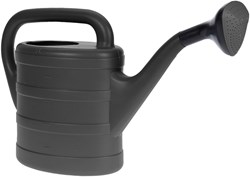 Kunststoff Gießkanne anthrazit 5 Liter - Garten Gießkanne für draußen mit Brausekopf