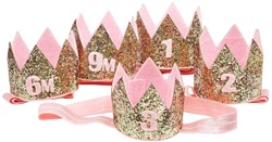 Souza Verjaardag kroon met haarband goud in cadeaudoosje, 9 maanden (1 stuk)