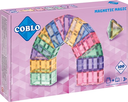 Coblo Spielzeug Magnetische Fliesen Pastell 100 Stück