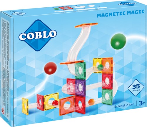 Coblo Spielzeug Magnetische Fliesen Classic Marblerun / Kugelbahn 35 Stück