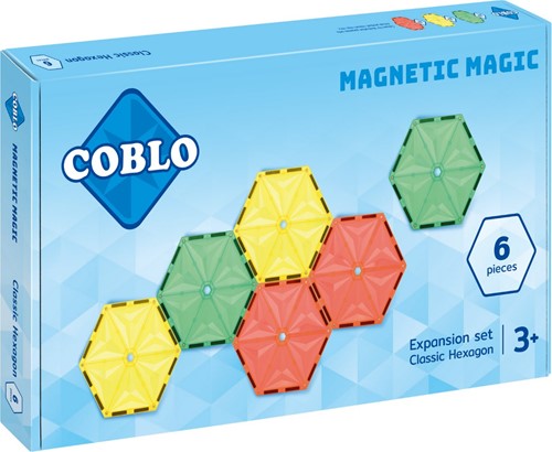Coblo Spielzeug Magnetische Fliesen Classic Hexagon 6 Stück