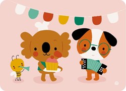 Bora Shop Cupcake Party Postkarte - fröhliche Einladungskarte