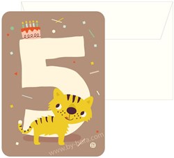 Bora Kaart met envelop  5 Tiger