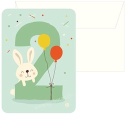 Bora Kaart met envelop  2 Bunny
