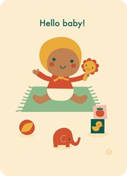 Bora Shop carte postale bébé jouer - Carte Hello baby