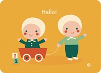 Bora Postkaart Hello baby  Twins