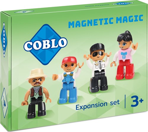Coblo Spielzeug magnetische Fliesen Mini-Figuren / Püppchen 4 Stücke