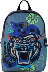 Pick & Pack Rucksack Dangerous Cat L Jeans Blau für Kinder