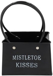 Bloempot tasmodel Mistletoe H12cm zwart