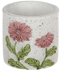 HBX natural living pot de fleurs rouge décoration plastique Ø10,5xH10,3cm