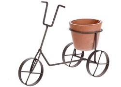 HBX natural living Blumentopf Fahrrad Dekoration für Garten und Balkon 30x13,5x24cm