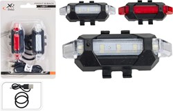 Koopman Fahrradlampen Set USB aufladbar - 2 Stück für optimale Sichtbarkeit