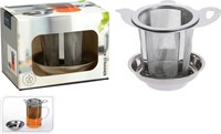 Koopman passoire à thé inox avec support argenté - accessoire filtre à thé