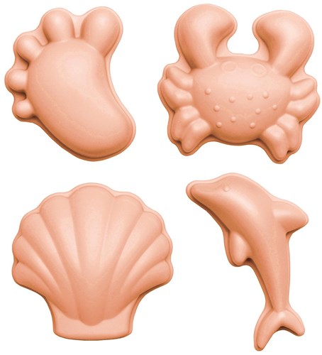 Scrunch Sandformen Spielzeug Silikon Pfirsich Farbe Strand