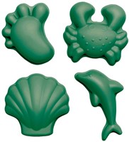 Scrunch Sandformen Spielzeug Set - Dunkelgrün Silikon