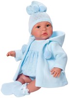 Asi Babypuppe Leo 36cm - blaue Dufflecoat Puppenspielzeug-3