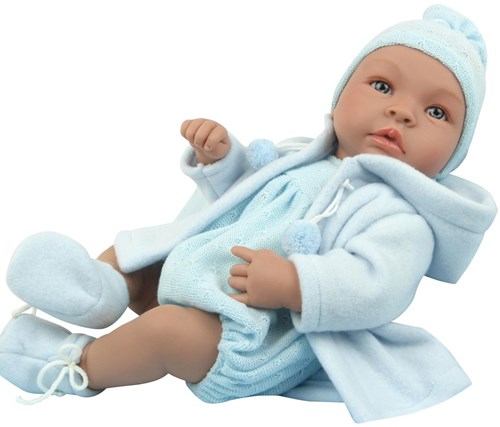Asi Babypuppe Leo 36cm - blaue Dufflecoat Puppenspielzeug-2