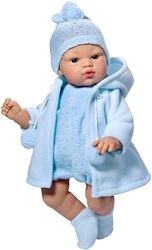 Asi Babypuppe Koke 36cm - Puppe mit blauer Duffeljacke Spielzeug